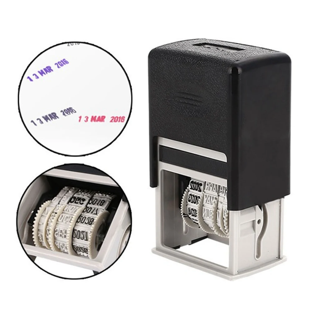 

1PC Date Stamps Mini Words Wheel Scrapbooking Supplies ABS Account Roller Seal DIY Office Supplies Mud Set Date Seal Date Stamps