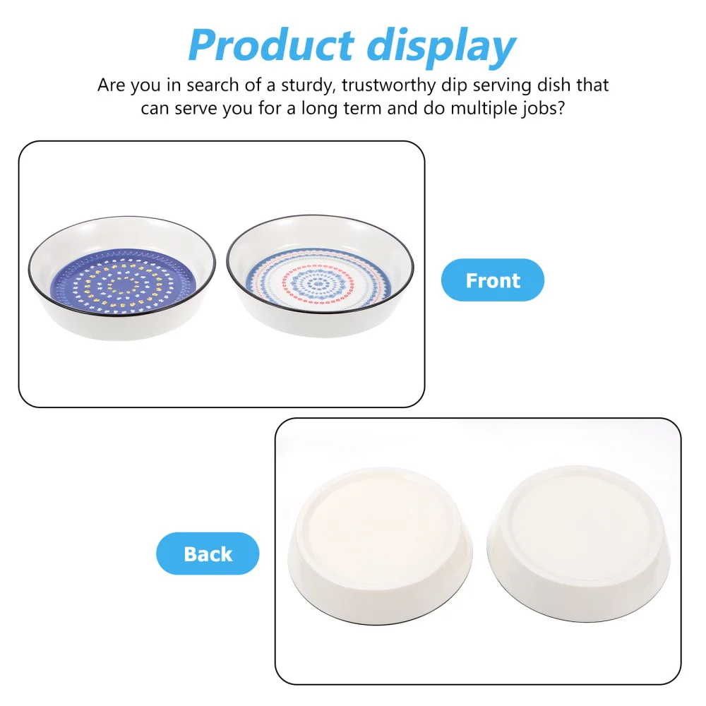 

2PCS Ceramic Dipping Bowl Multi-purpose Dipping Bowl Delicate Dipping Bowl