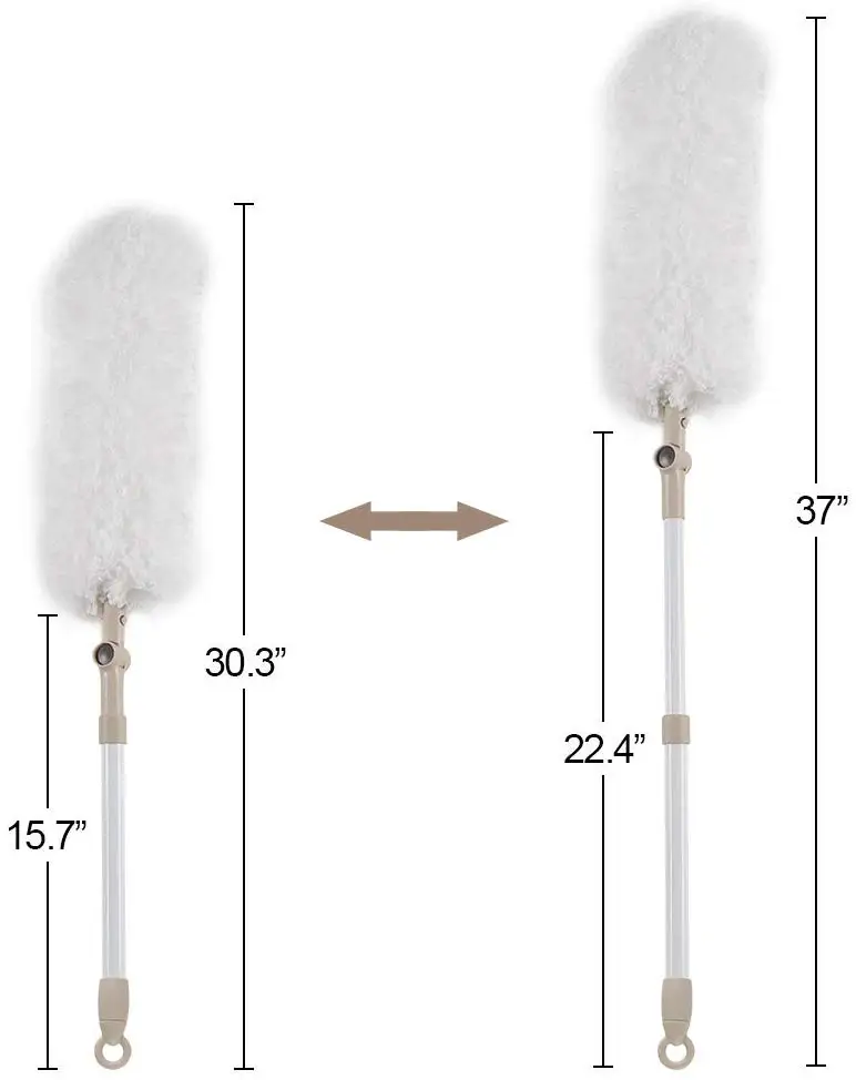 

BOOMJOY Microfiber Telescoping Duster with 360 degree Adjustable Handle and Flexible Bendable Washable Head
