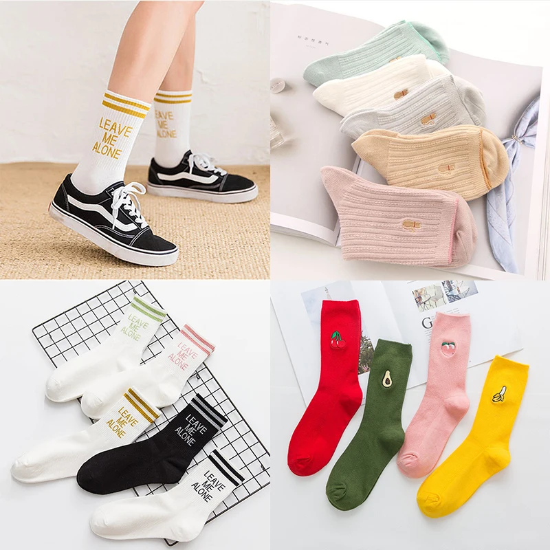 

3/2Pairs Stripe Letter Ladies Socks Short Women Socks Solid Casual Butterflies Socks High Quality Female Woman Sock Meias