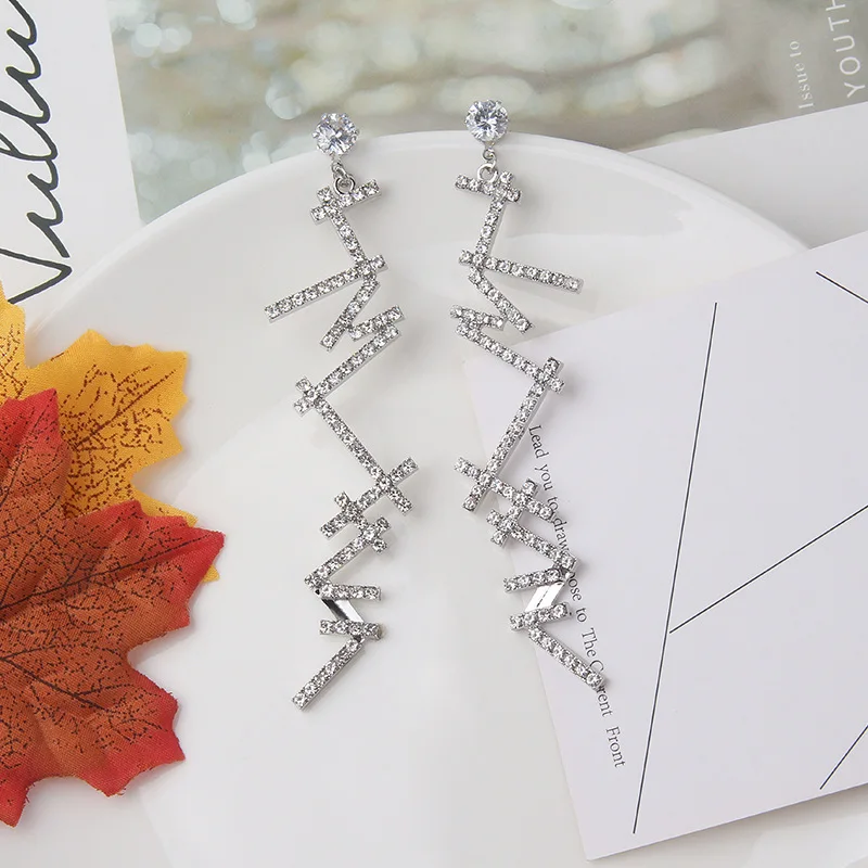 Гламурные 2019 гипербола стиль женские корейские нерегулярные металлические