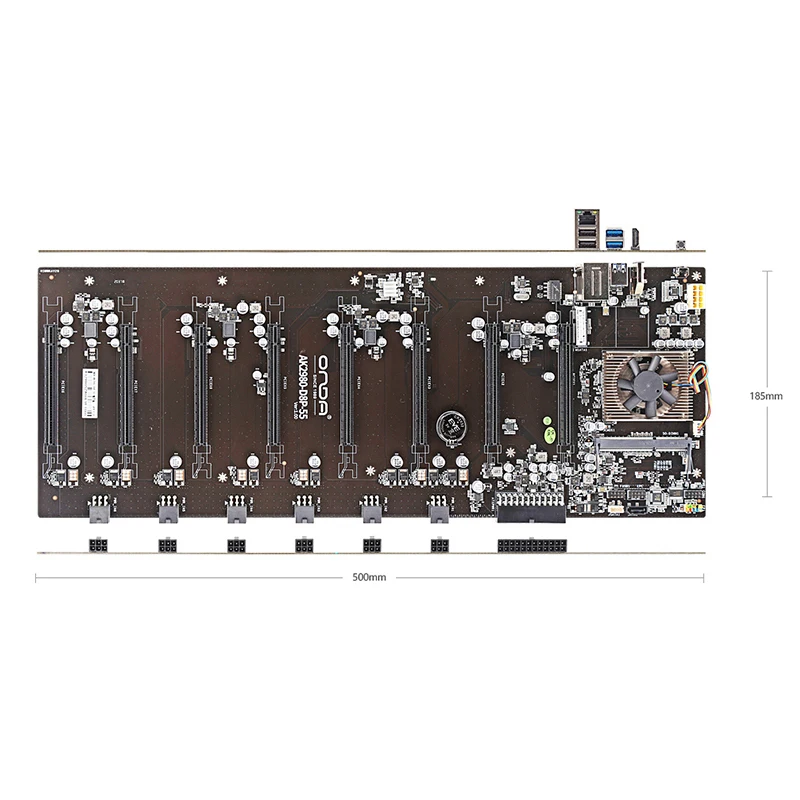 Onda материнская плата AK2980 K15 K7 B250 D8P 55 мм 8 GPU BTC ETH Miner MB для RX570 580 GTX1660S 3060IT 5500 5600XT |