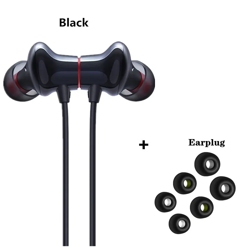black add earplug Новые оригинальные беспроводные наушники Oneplus Bullets 2 aptX с шейным ремешком, гибридное магнитное управление микрофоном, быстрое зарядное устройство для Oneplus 7/7Pro/6T - Цвет: black add earplug