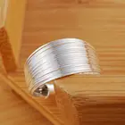 Женское серебряное кольцо с цепочкой, регулируемое ювелирное изделие, 925 цветов