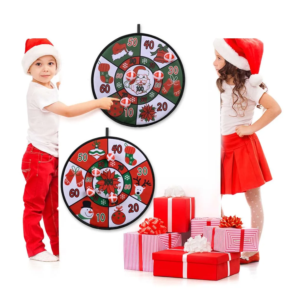 

Outdoor Sports Accessories Board Game Christmas Gift Christmas Dart Board Game With 4 Sticky Balls Classic Throwing Toy Indoor
