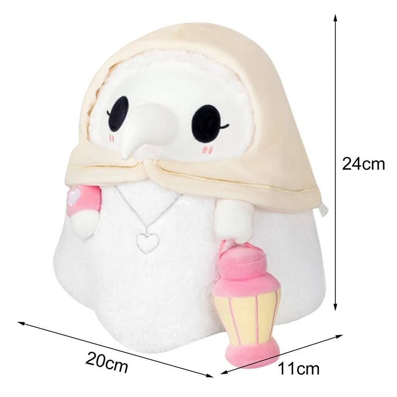 

Luminous Cartoon Animal Doctor Beak Stuffed Plush Toy Portable Lantern for Children Halloween Beak Party Favor Gifts Prom Props