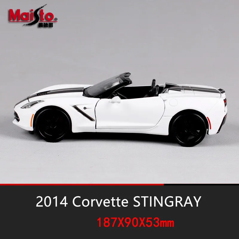 Модель автомобиля Maisto 1:24 2014 Corvette из литого металлического сплава модель под