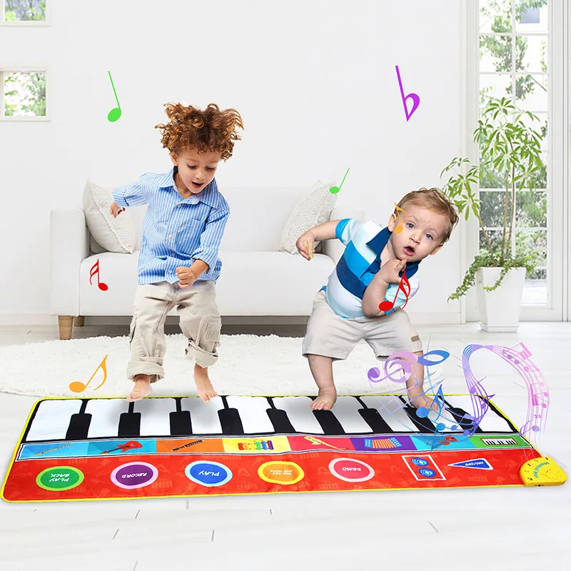 

New Baby Piano Playing Mat Musical Carpet with Animal Voice Music Game Instrument Montessori Toy Early Educational Toys for Kids