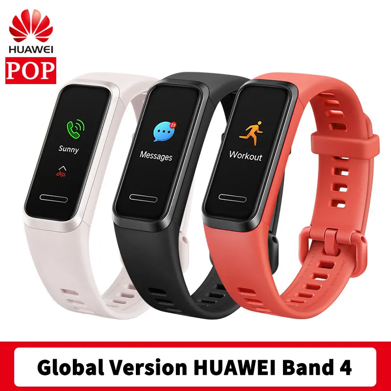 Глобальная версия браслете HUAWEI Band 4 смарт-браслет 0 96 дюймов профилактических