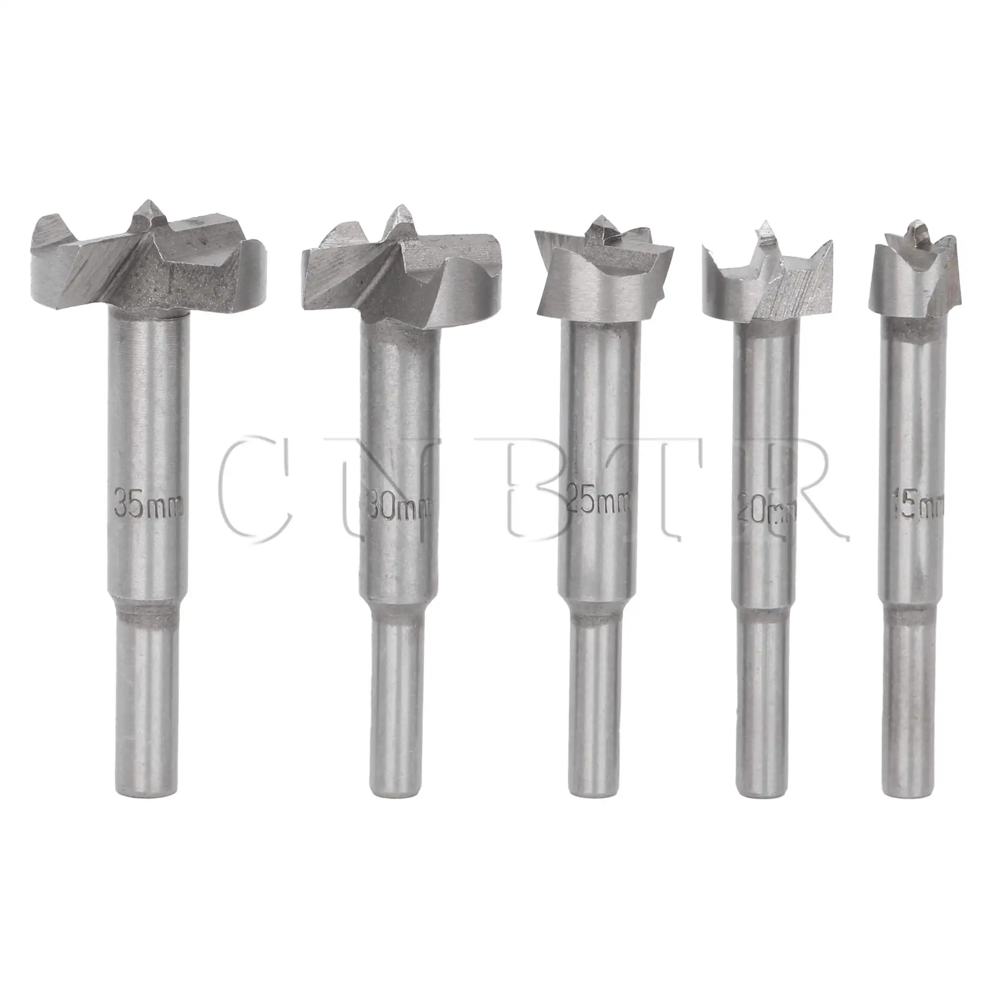 

CNBTR 5 Pieces Woodworking Hole Opener Drill Bit 0.59" to 1.38" Drilling Dia
