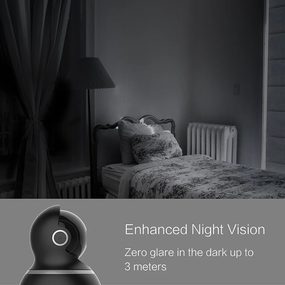 

YI Dome Camera 1080p HD Indoor Pan/Tilt/Zoom Wireless IP Security Surveillance System with Night Vision Motion Tracking YI Cloud