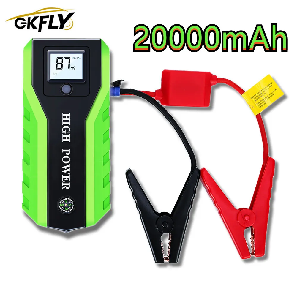 

GKFLY Multi-Function 20000mAh 12V Starting Device 1000A Car Jump Starter Power Bank Car Charger For Car Battery Booster Buster