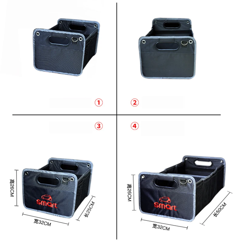 Ящик для хранения в багажник автомобиля складная корзина органайзер вещей Smart 451