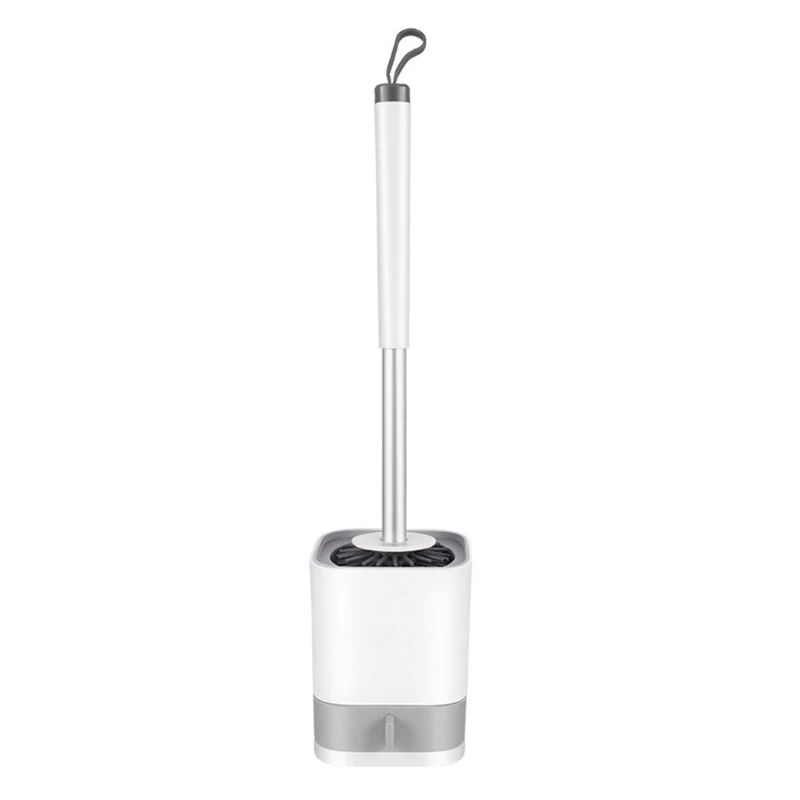 

T8NA Bathroom Bristle Toilet Brush with Base Punch-free Wall-mounted Toilet Brush Shower Room Cleaning Brushes Home Clean Tool