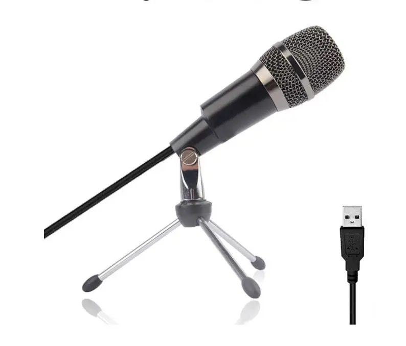 Профессиональный USB конденсаторный микрофон для компьютера с подставкой