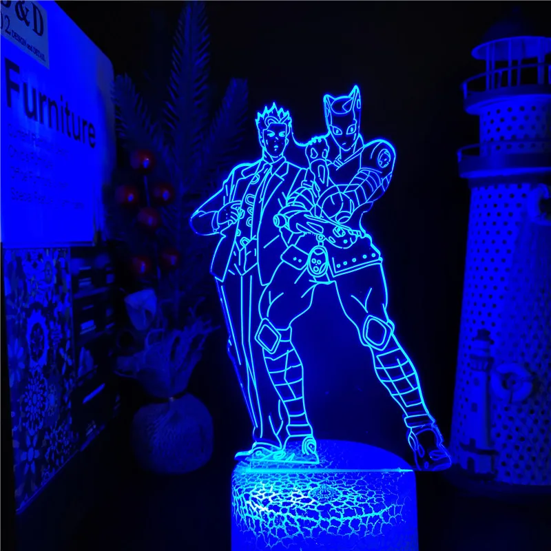 3d лампа JoJo's невероятные приключения аниме светодиодный ночник с сенсорным USB