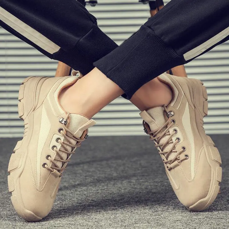 Men Canvas Western Military Ankle Boots Work Casual Shoes Sneakers Cowboy Botas Vintage A55-34 | Обувь