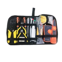 23pcs profession j45 lan cable tester computer network repair tool kit wire cutter screwdriver pliers crimping maintenance tool