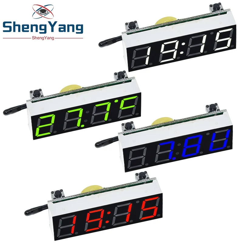 Светодиодные цифровые часы RX8025T 3 в 1 модуль напряжения и температуры