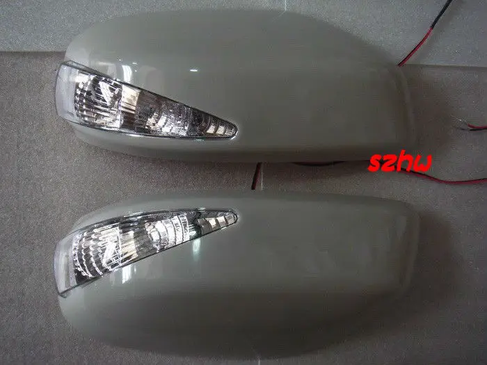Светодиодный зеркало заднего вида с крышкой чехол для Honda City 2008 2012 желтый