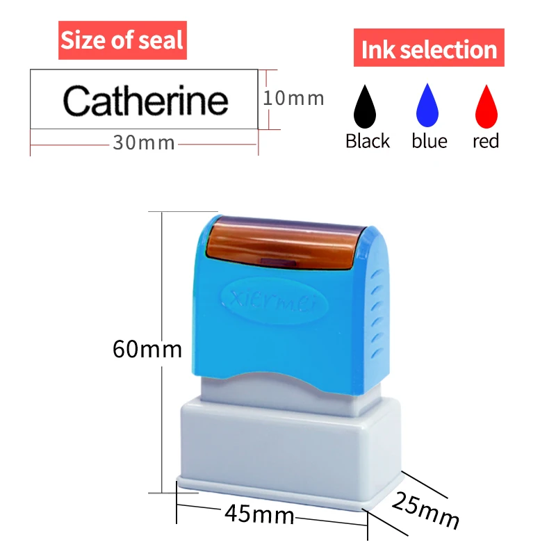Пользовательский чернильный штамп с именем учителя подпись каллиграфия