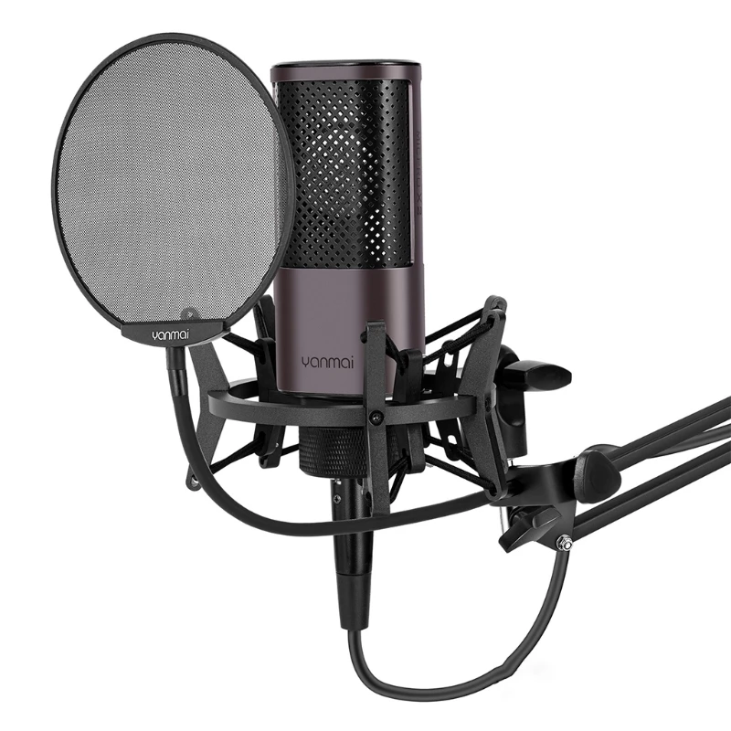 

High-sensitivity Condenser Microphone Compatible with Yanmai-X2-B Recording Gaming Singing You Tube Pluggable USB Cable