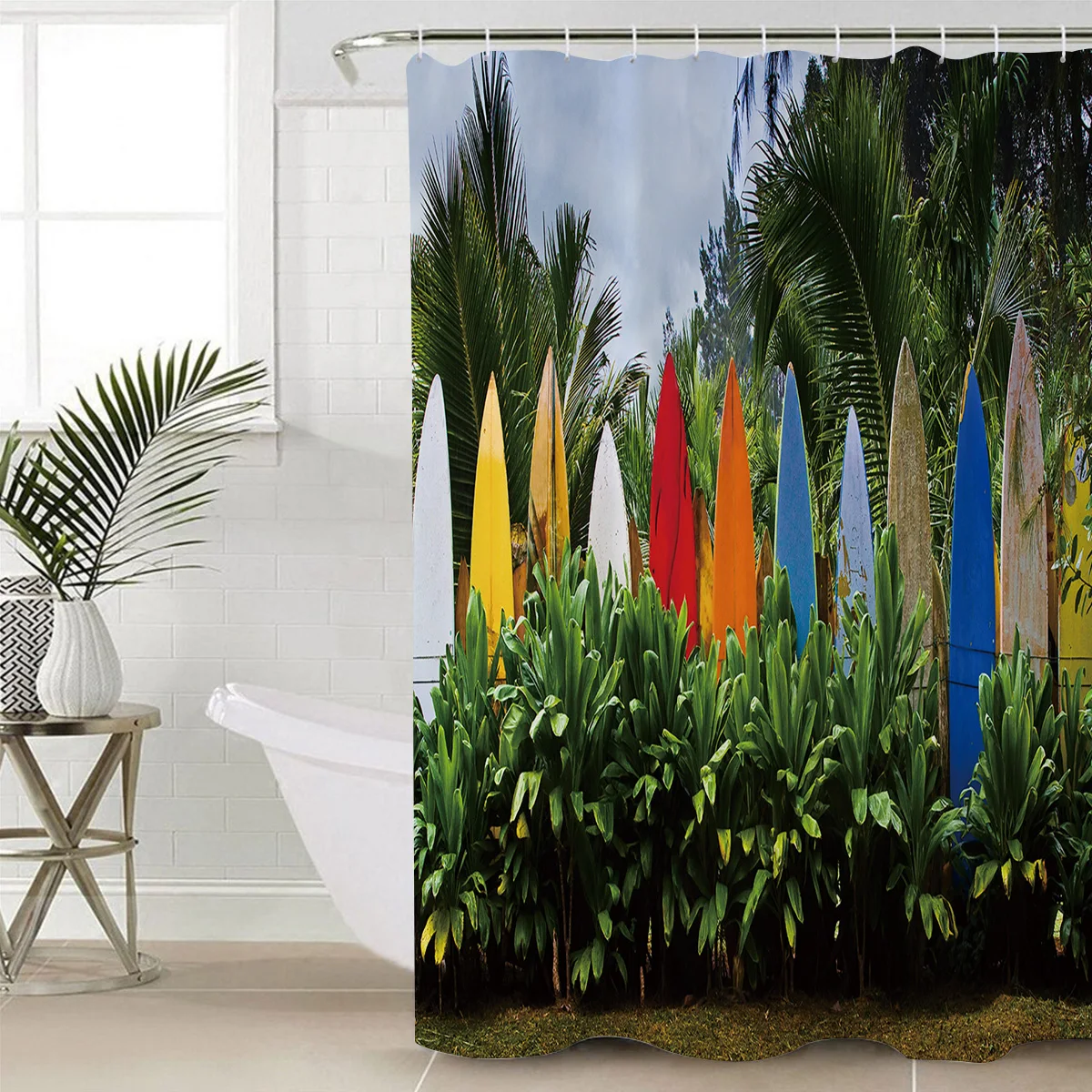 Цветная летняя занавеска для пляжного душа водонепроницаемая ванной из