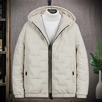 winter cotton jacket men 2021 warm casual solid color comfortable zipper hooded coat male loose thick parka