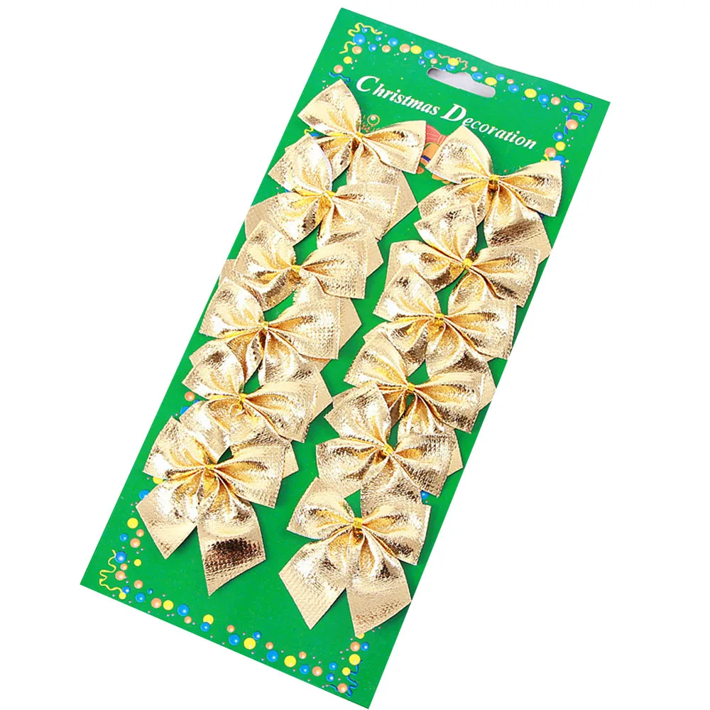 12 шт./компл. рождественские украшения Ёлочные банты Рождественская елка кулон