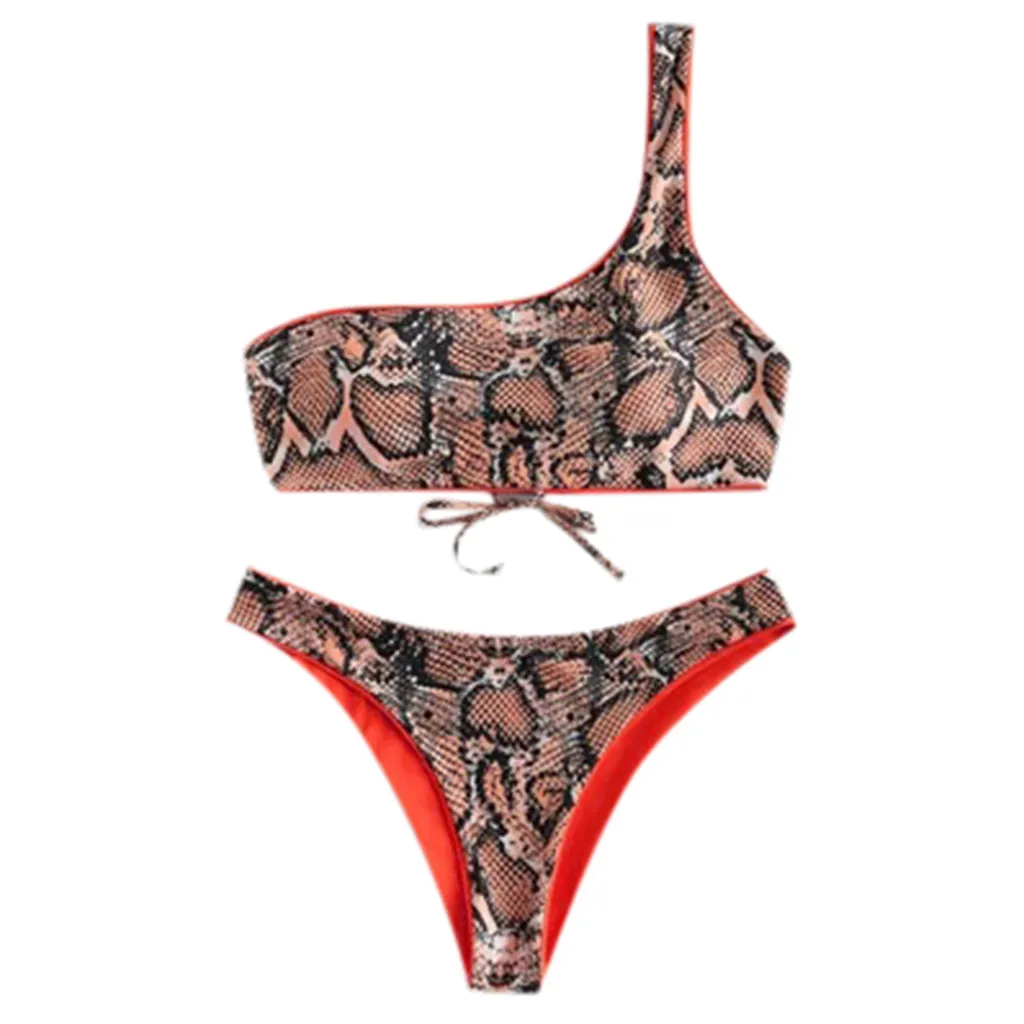 

Women's Hot Leopard Print Split Swimsuit Two-piece Summer Sexy Bikini Split Swimwear Bikini Beachwear кђпалник женский Q6