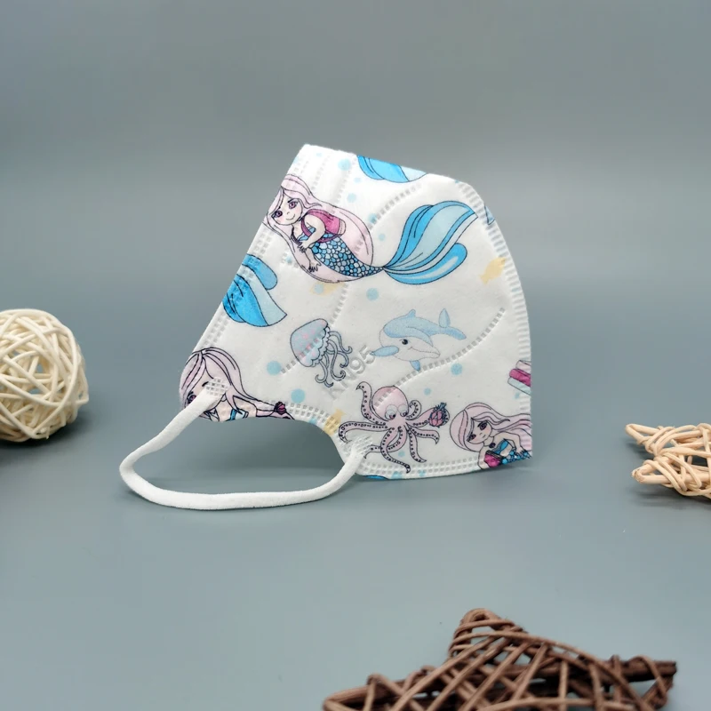 Детская маска детская Толстая 5-слойная противотуманная защитная FFP2 для рта