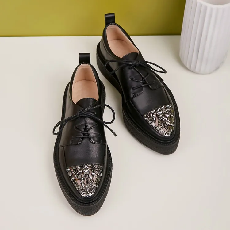 Женские туфли лодочки из мягкой бычьей кожи с острым носком|Женские туфли| |