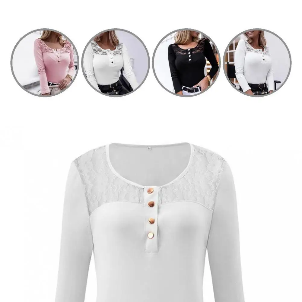 

Lady Popular Solid Color V Neck Blouse Autumn Autumn Blouse All Match for Dating