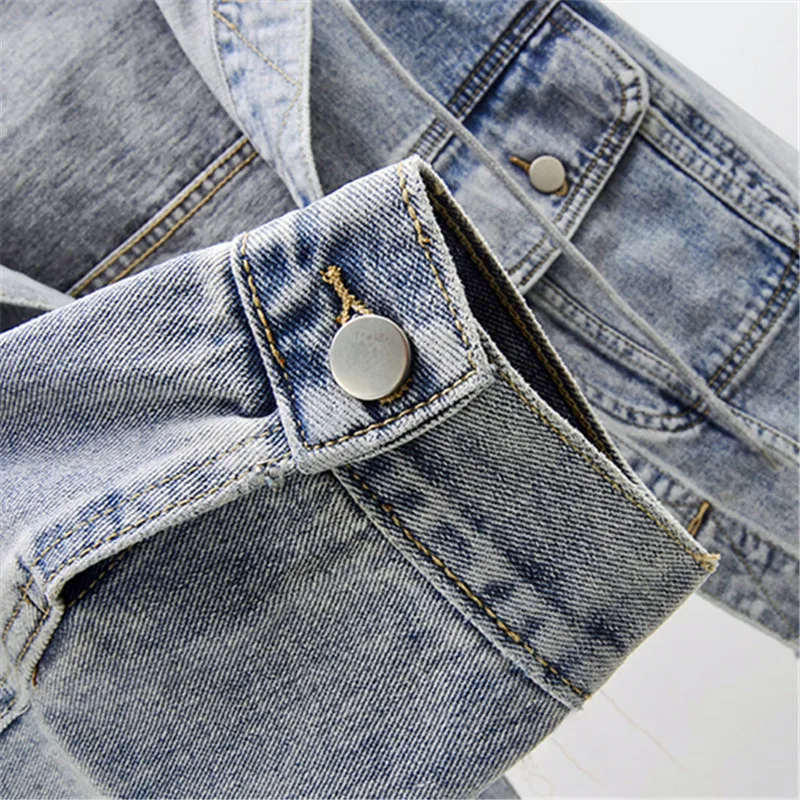 

2021 Spring Autumn Burrs Hooded Denim Jacket Women Short Korean Loose Vintage Jeans Coat Student Outerwear Ladies Clothes H1105
