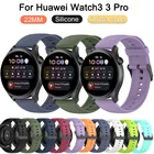 Спортивный мягкий силиконовый ремешок для часов 22 мм для Amazfit GTR 47 мм, браслет для часов Huawei Watch 33 ProGT 2 Progt2 46 ммgt2e
