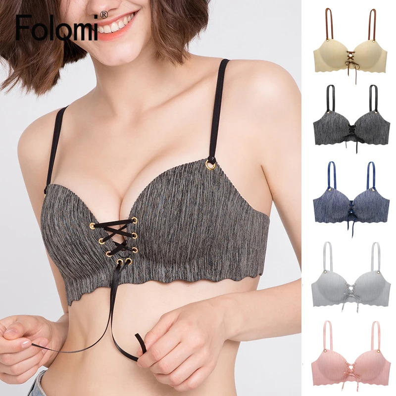 

Folomi Sexy Push Up Bras For Woman Seamless Lingerie Soild Color Wireless Underwear Soft Bralette 32-38 A B C Cup