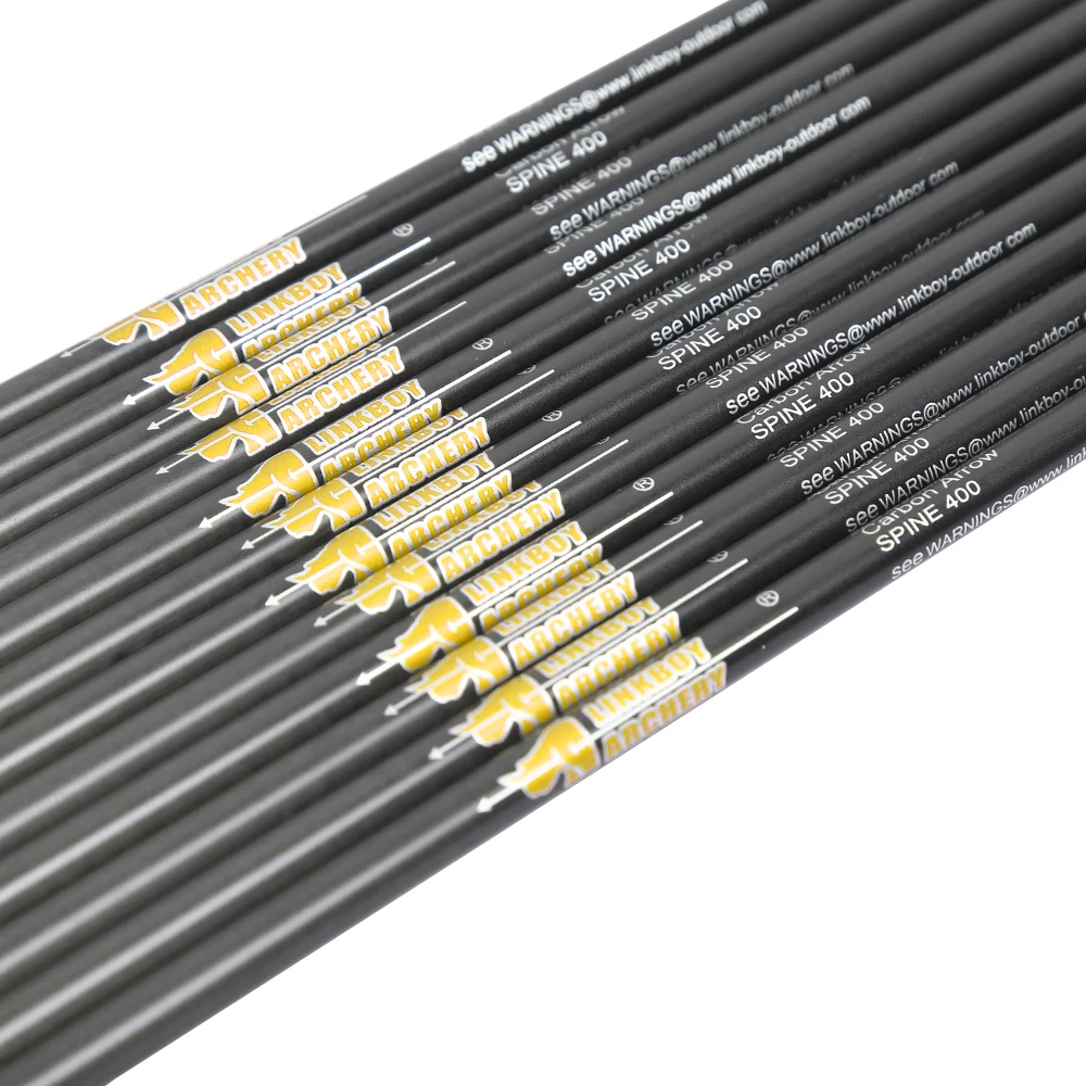 6/12 шт. Linkboy стрельба из лука чистый углерод стрелы позвоночника 300 340 400 500 600 ID 6 2 мм