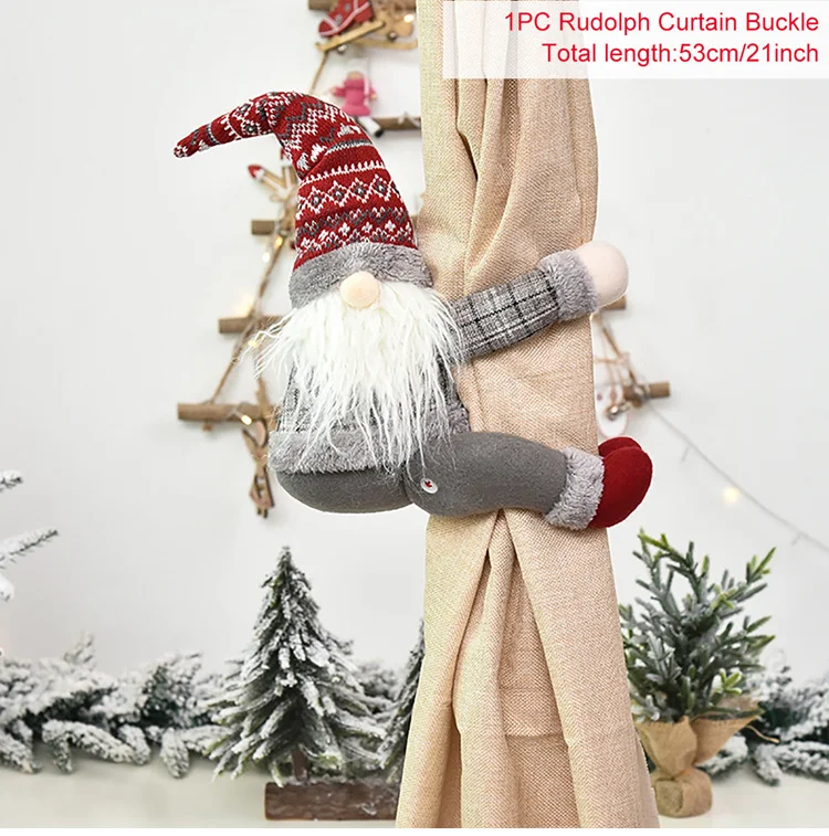 Санта гном кукла занавеска Пряжка рождественские украшения для дома Рождество
