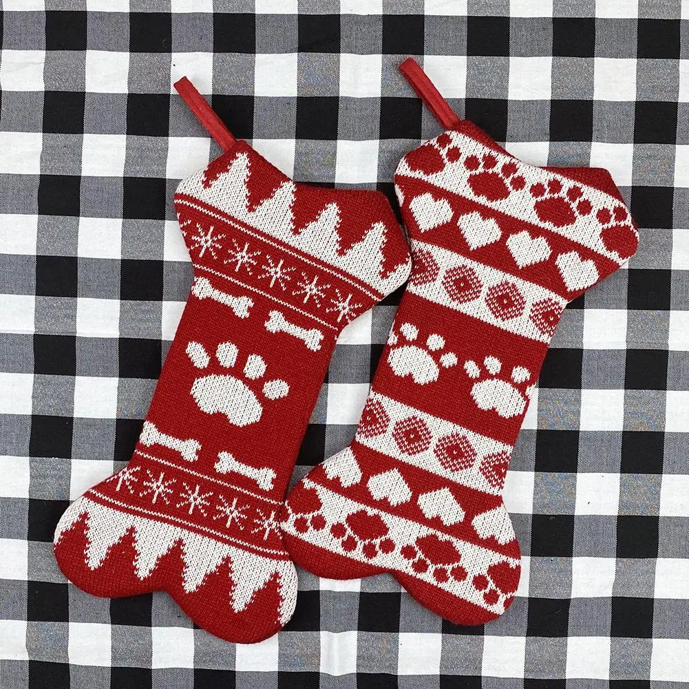 

RCtown New Year Christmas Stocking Sack Xmas Gift Candy Bag Christmas Decorations for Home Sock Christmas Tree Decoration