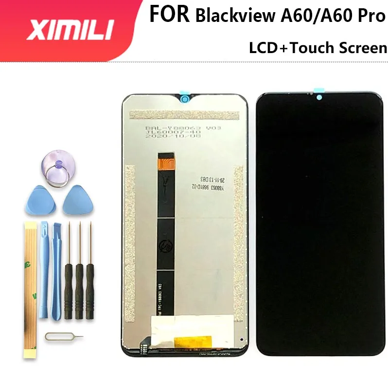 100 new original for blackview a60 lcd display touch screen assembly repair parts for blackview a60 pro phone replacement free global shipping