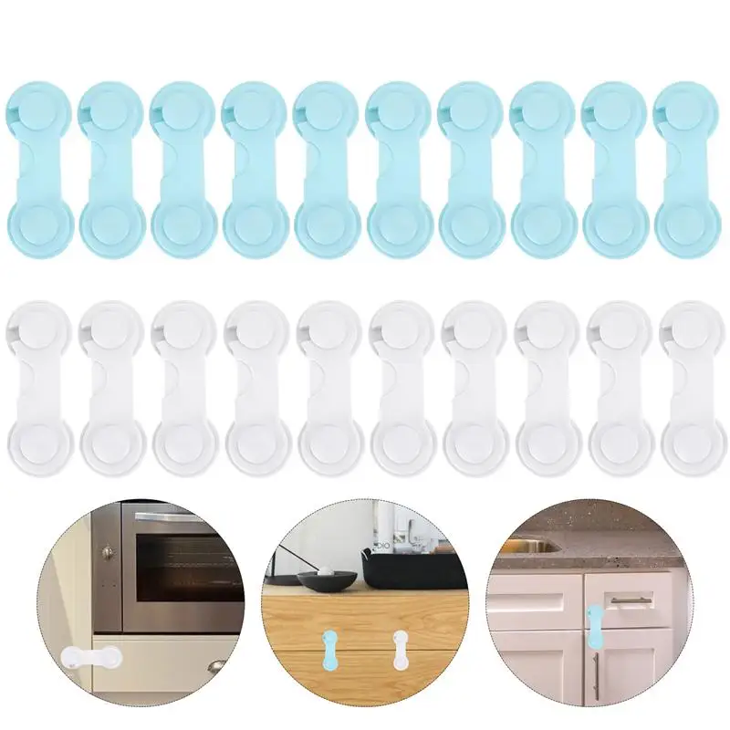 

20pcs Child Safety Lock Multipurpose Self-adhesive Cabinet Drawers Lock