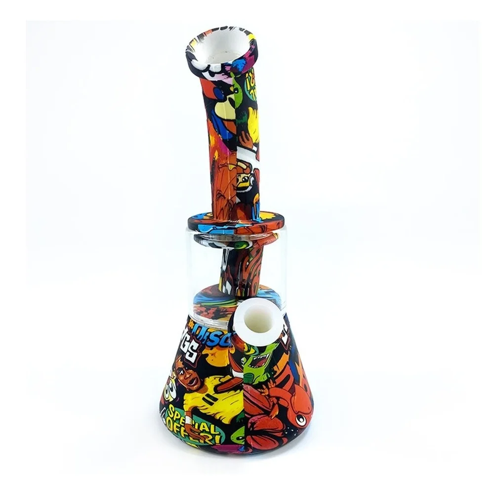 

1pc swater manufacturers Hookah transfer printing silica gel flash silica gel pipe hookah smoking