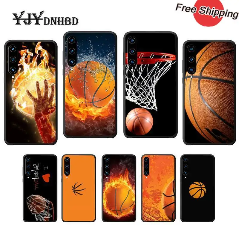 YJYDNHBD баскетбольный Мягкий ТПУ черный чехол для huawei honor 7A 8s 8x 9X 9 10 20s 20 lite V 30 PRO PLAY