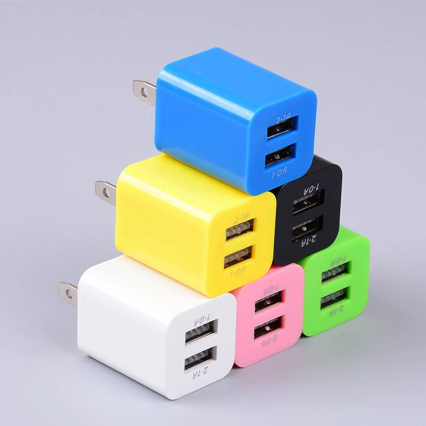 5V 1A штепсельная вилка американского стандарта зарядка через USB двойной Порты и
