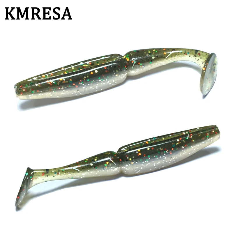 KMRESA 10 шт. рыболовная приманка Lure7cm3.4g Мягкая силиконовая Гибкая двухцветная