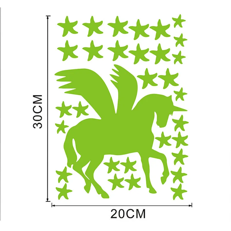 

Cartoon luminous stickers Unicorn cat flamingo Monster moon stars room decor glow in the dark wall stickers Switch sticker