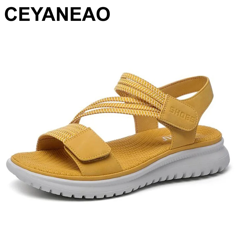 

CEYANEAOWoman Sandalie Velcro Sandals Women High Quality Ladies Shoes Summer Platform Sandals Fashion Non-Slip Lightweight