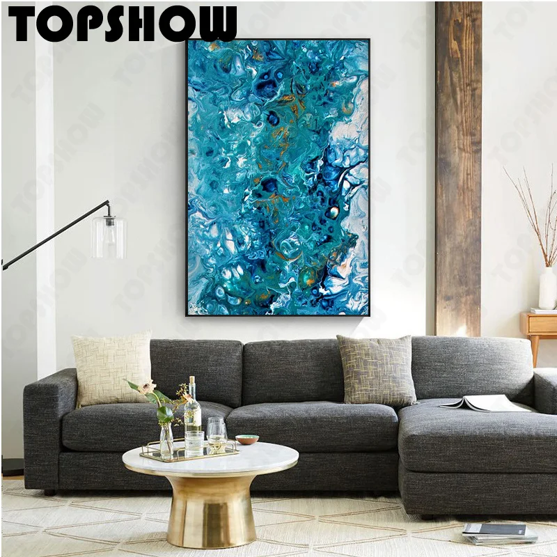 

Ocean Deep Large Original Hand Painted Abstract Oil Painting Handmade Oil Painting Wall Art For Home Living Room