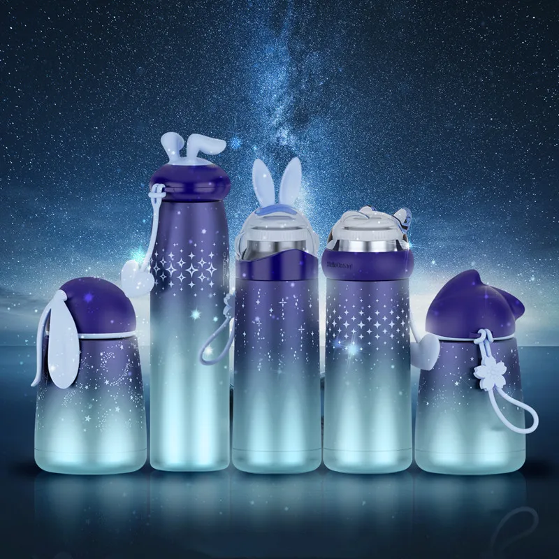 

Cute Rabbit Stainless Steel Vacuum Thermos Cup Portable Travel Flask Water Bottle Student Children Cartoon Thermos Mug Gift New