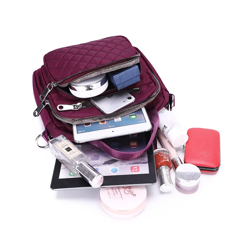 

Women Oxford Shoulder Bag Multi-layer Zipper Large Capacity Travel Crossbody Bag Ladies Purse Business Bag Waterproof Handbags